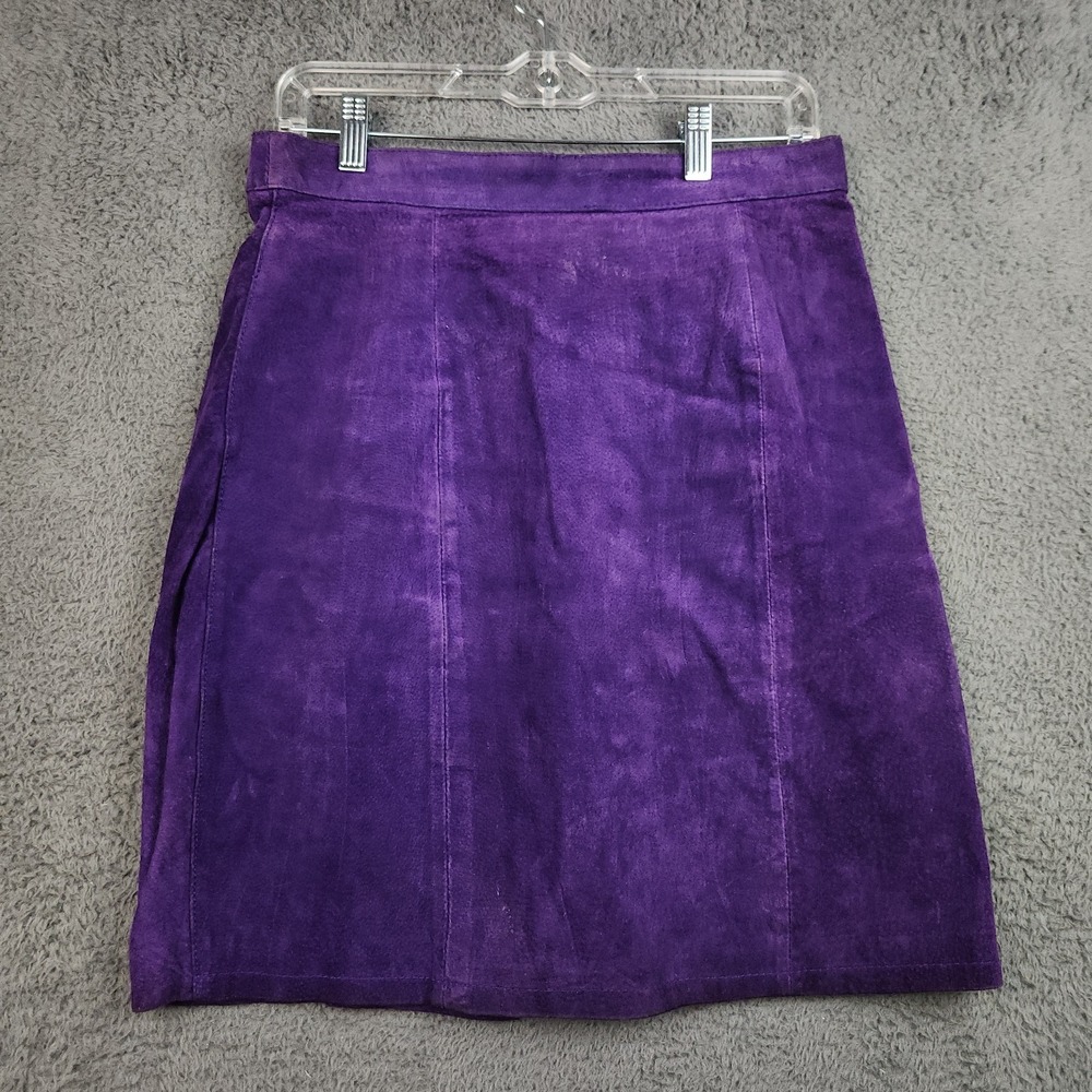 Vintage G3 Genuine Suede Leather Mini Skirt Size 11/12 Lined Minimalist Y2K 90s